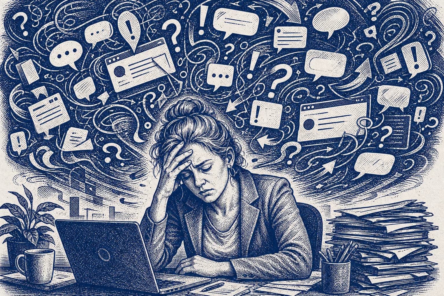 A business owner overwhelmed by AI noise and the pressure to do something with AI